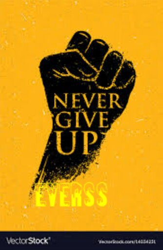 Never give up