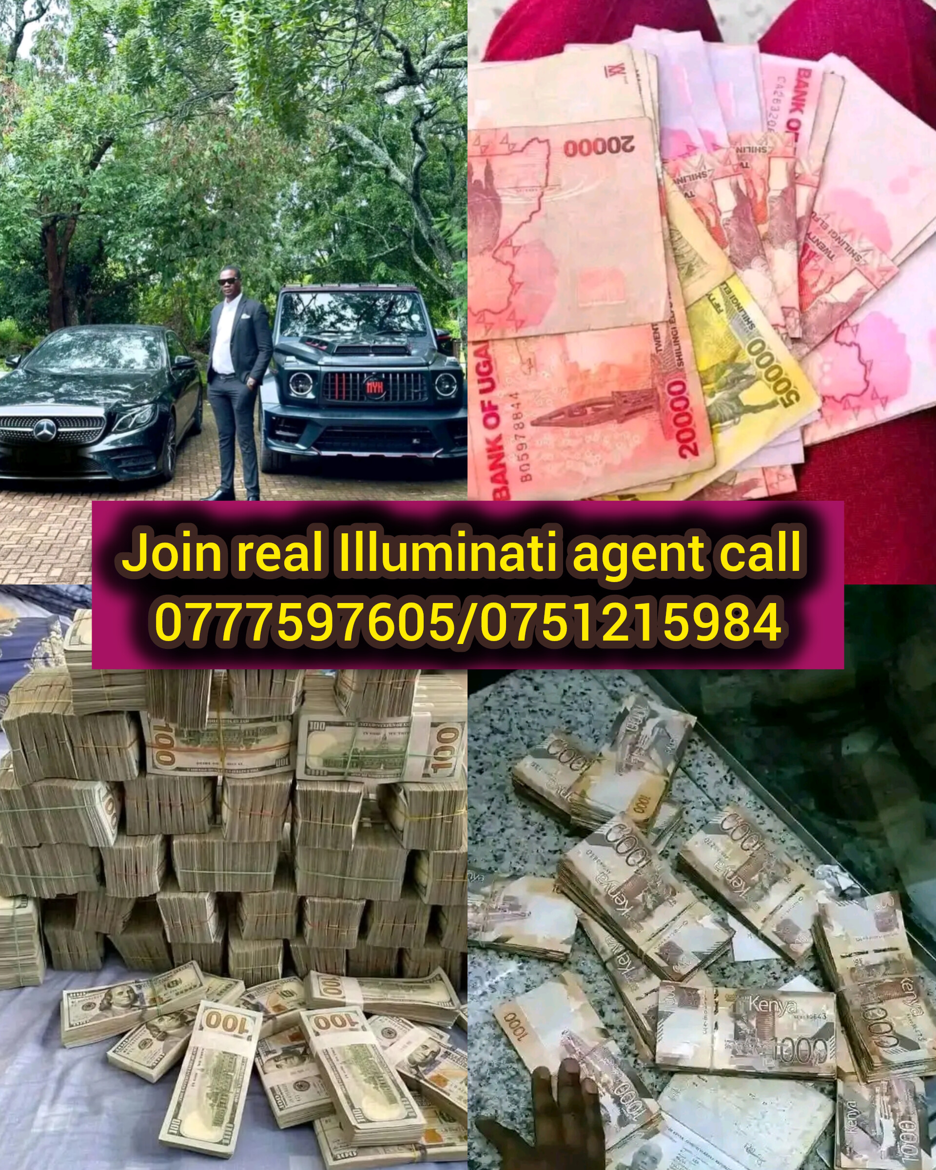 Join Illuminati agent in Uganda directly call +256751215984/+256777597605